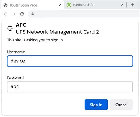 apc smart ups network management card default password|apc easy UPS default password.